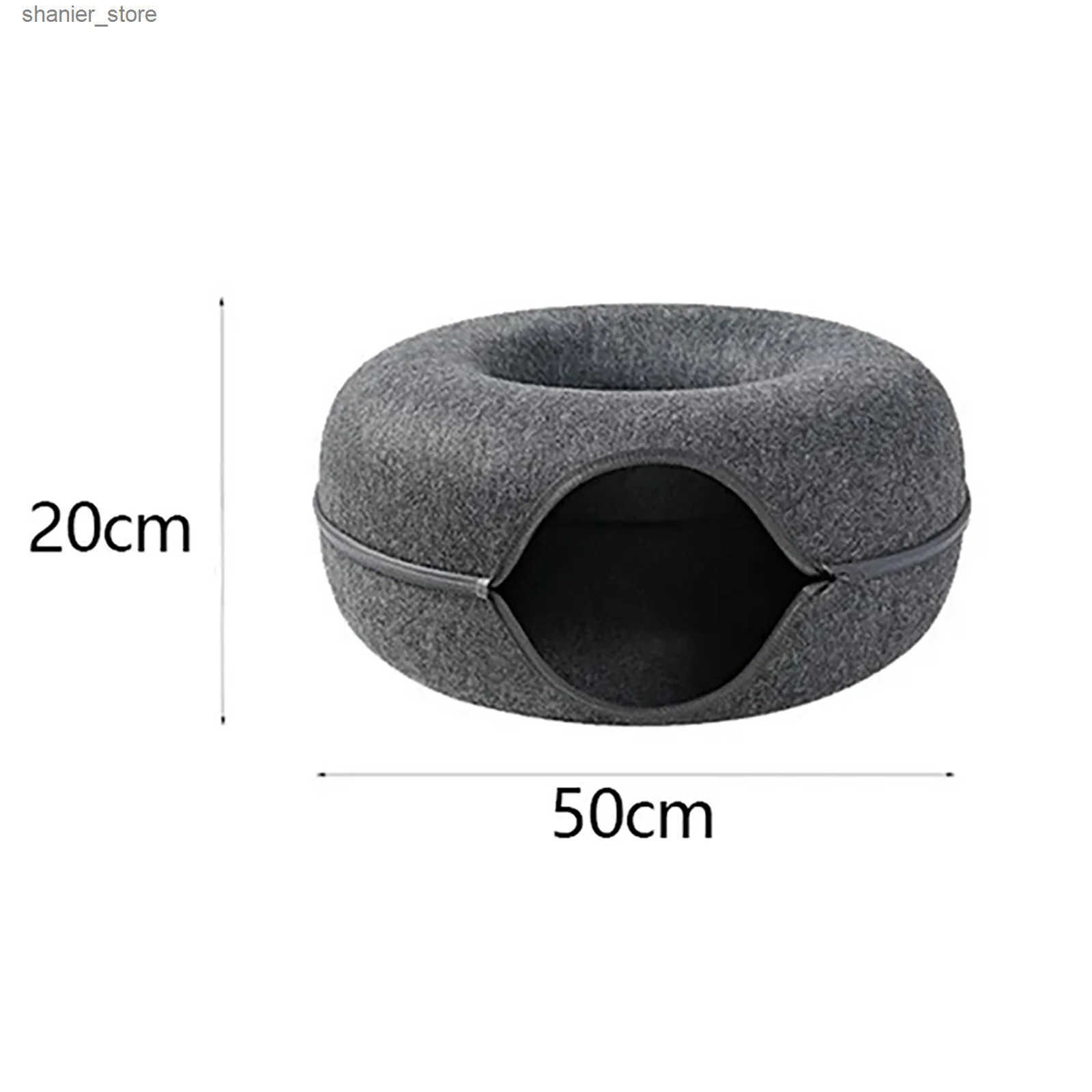 Cat Interactive Electronic Toys Sweet Donut Bed Pet Tunnel Game Toy Dual purpose Indoor Sports Equipment Training House L240910