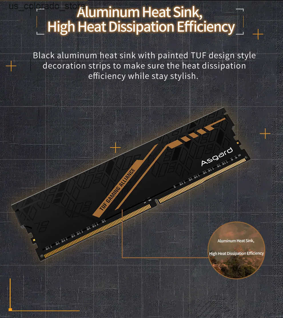 RAMs Asgard TUF Co- DDR4 RAM PC memorias ram ddr4 8GB 8GBx2 16X2 3200MHz RAM Desktop 1.35V L240910