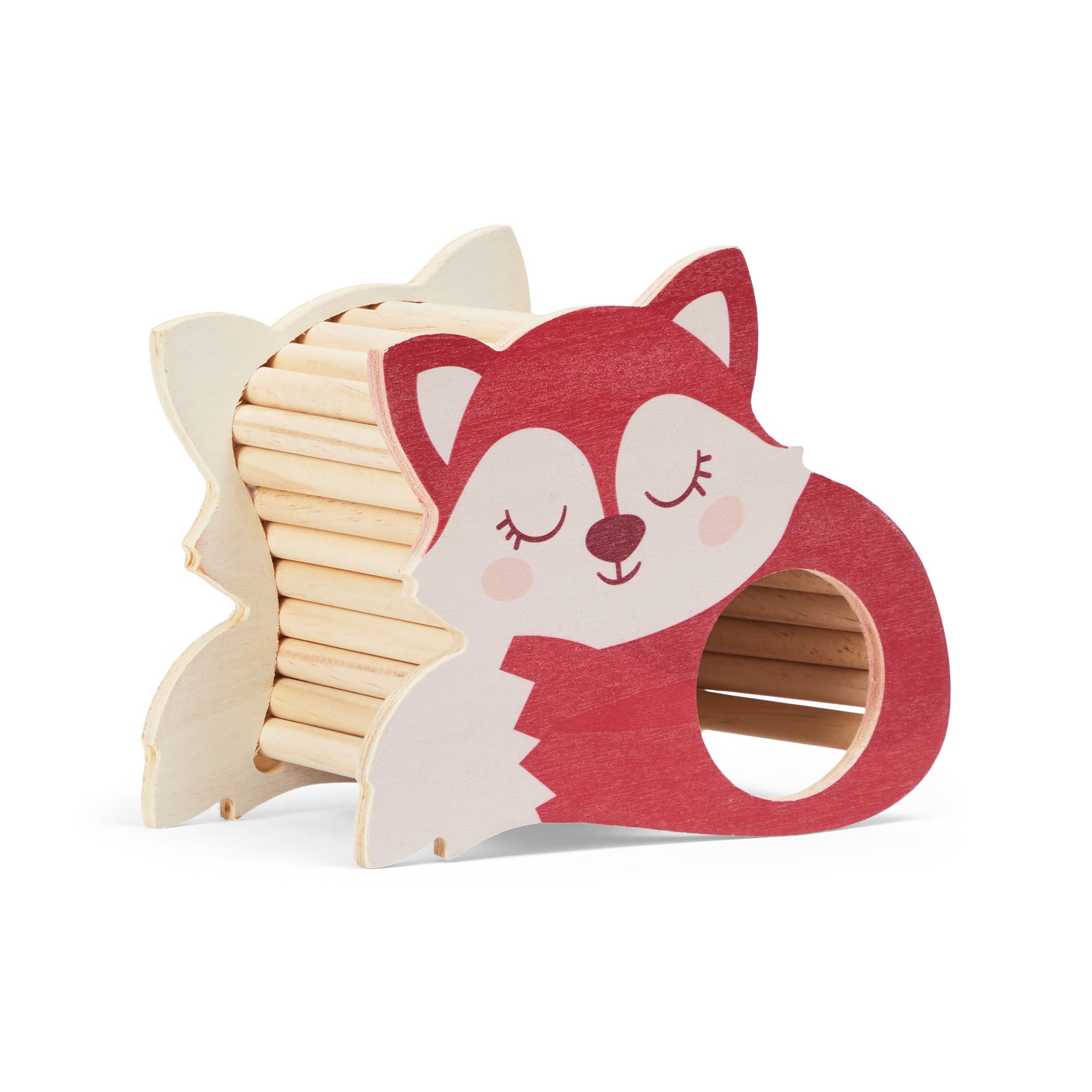 EveryYay Fox Wooden Hideawy for Small Animals