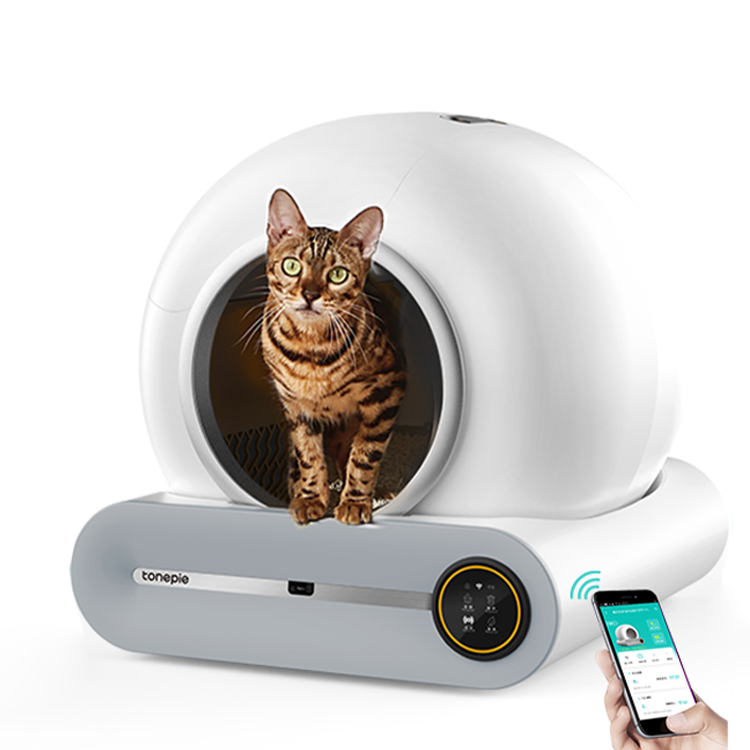 Hot Selling Simple Cute Pet Products Cleaning Plastic Cat Toilet box Cat Litter Box cat litter automatic box