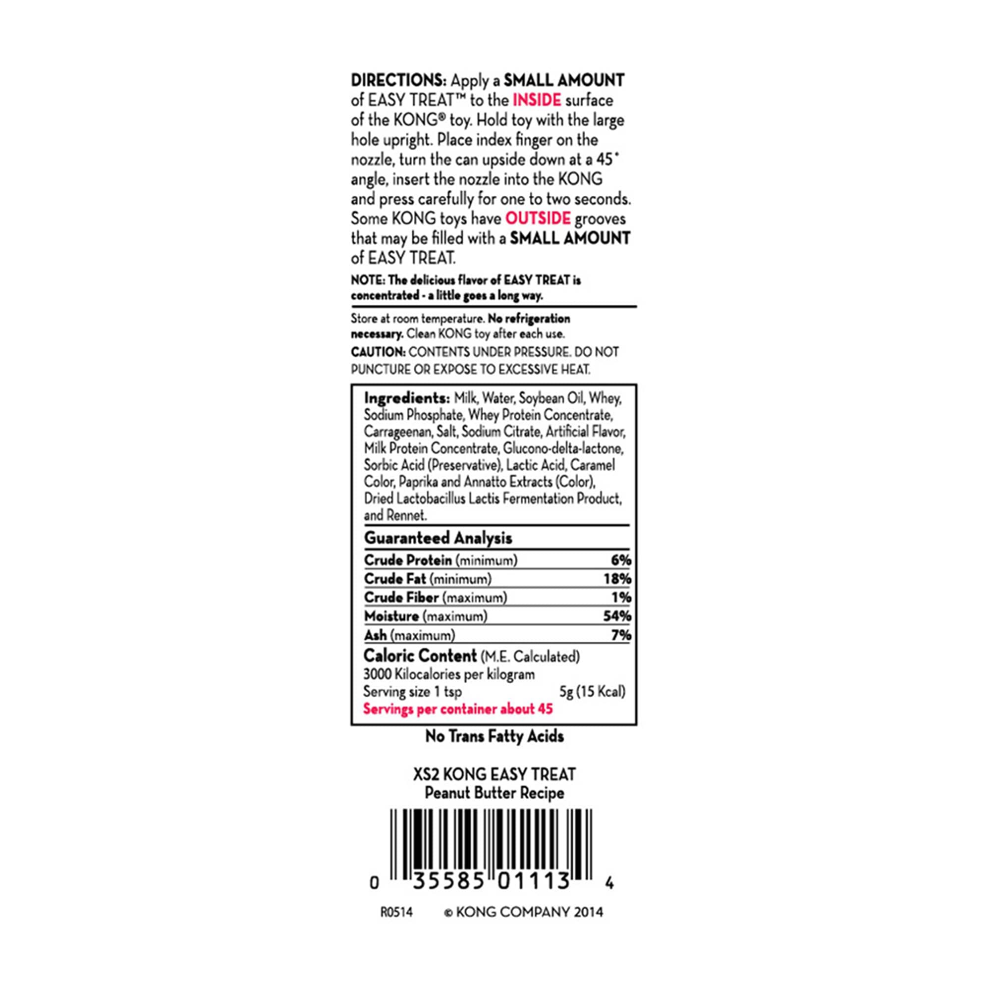 KONG Easy Treat Peanut Butter Flavor for Dogs, 8 oz.