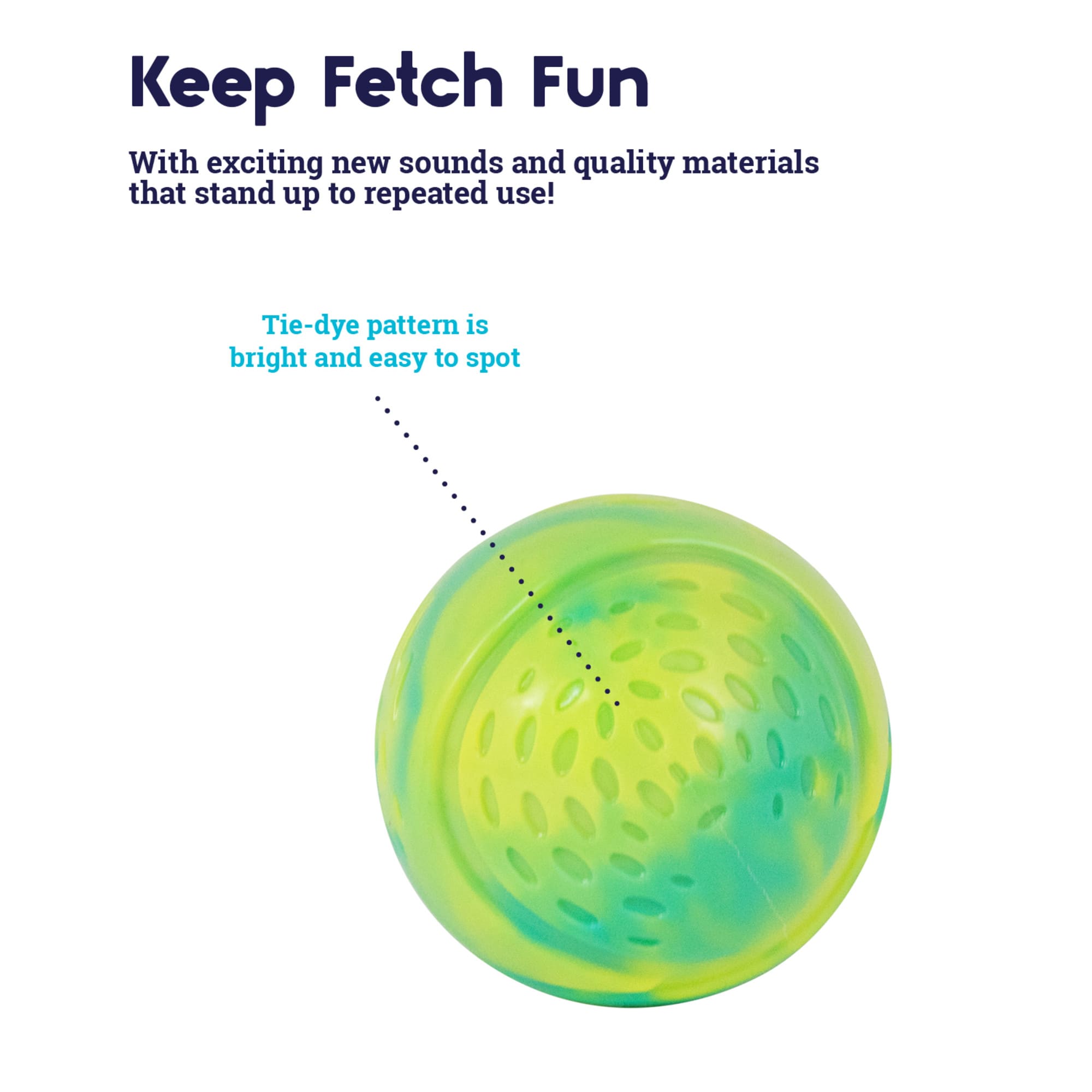 Petstages Multi Grunt N' Punt Tennis Ball Fetch Dog Toy, X-Small