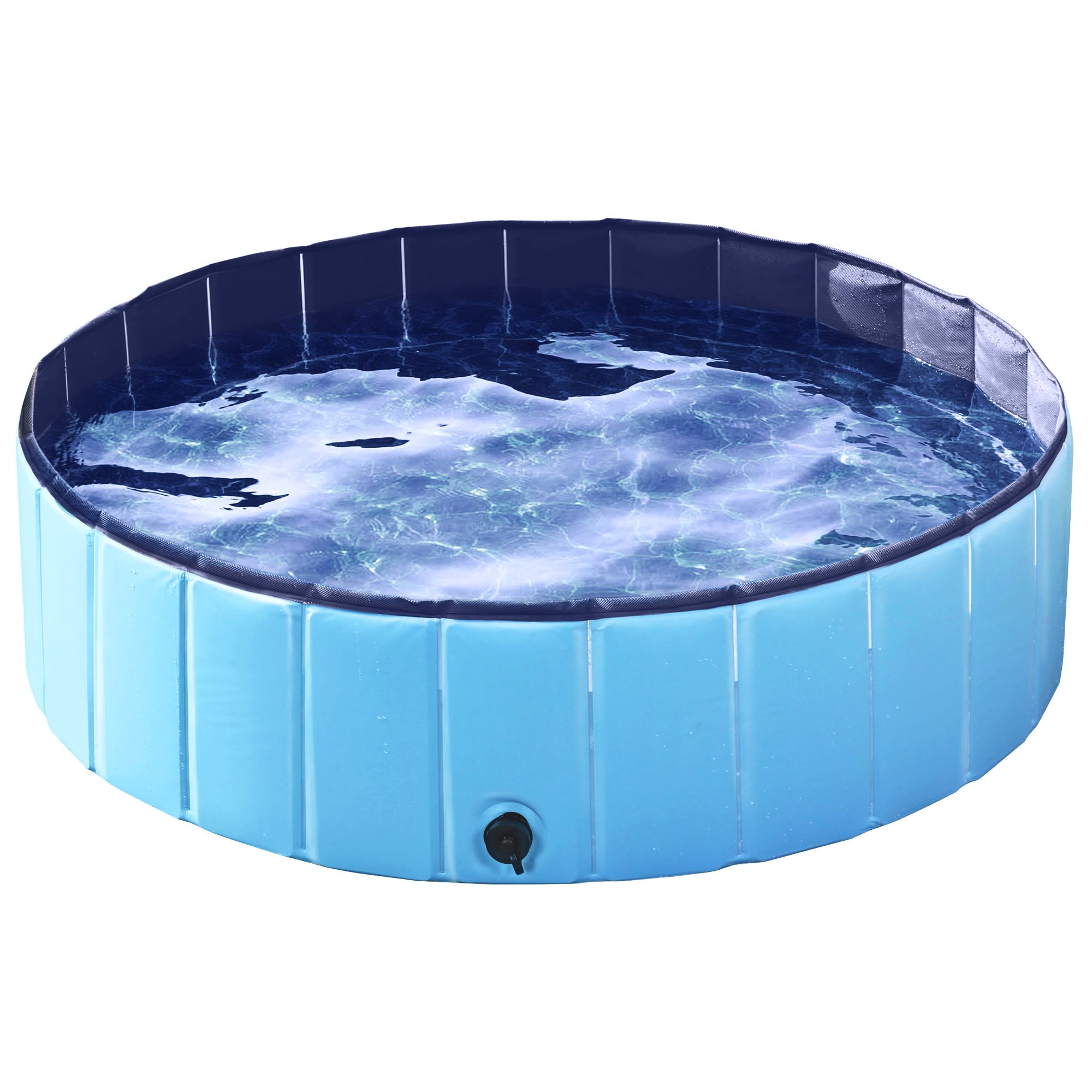 Topeakmart Blue Foldable Swimming Pool for Dogs, Large