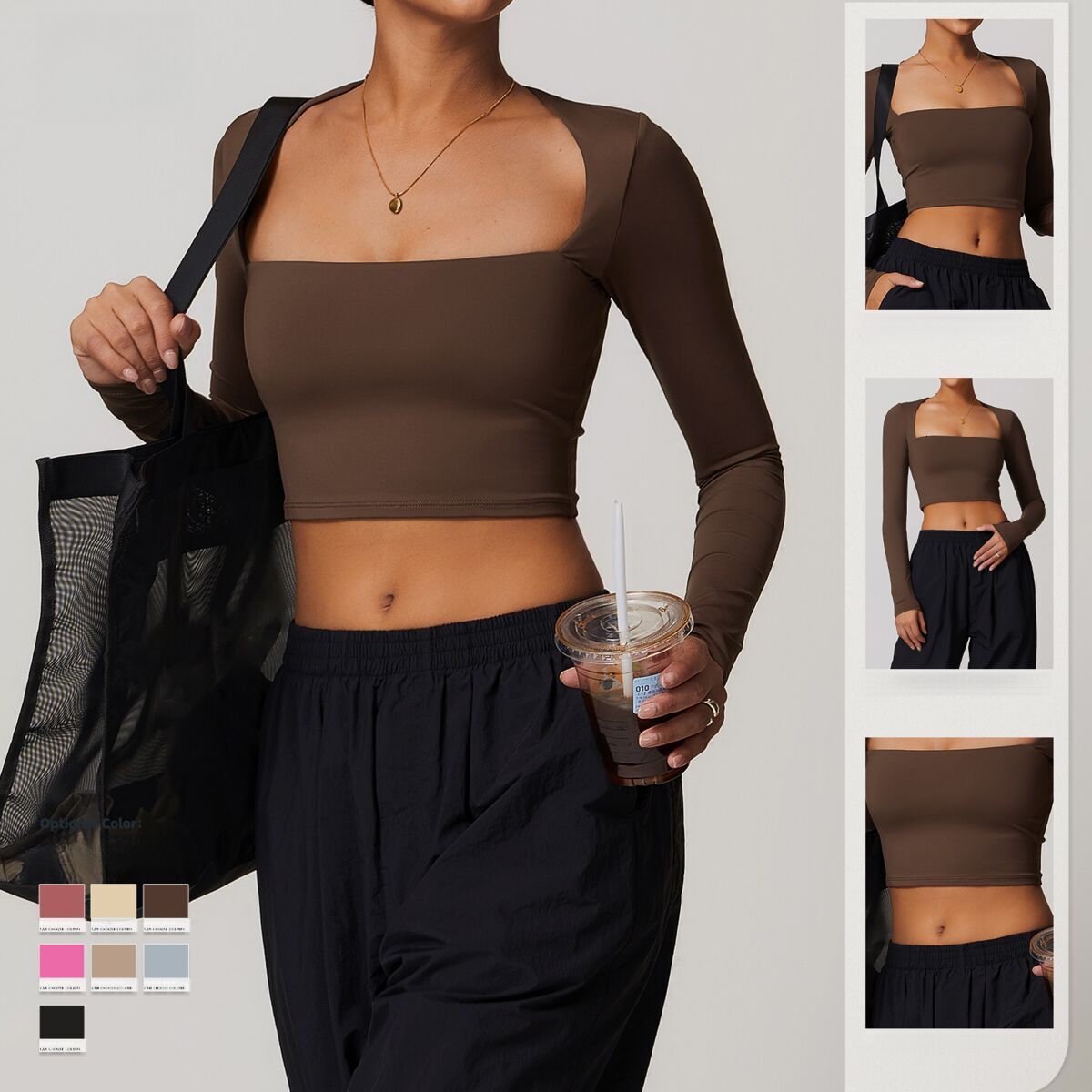 Tight Fitting Slim Waist Long Sleeved Yoga Clothes Women's Drying Beautiful Back T-shirt Sports Running Fitness Top
