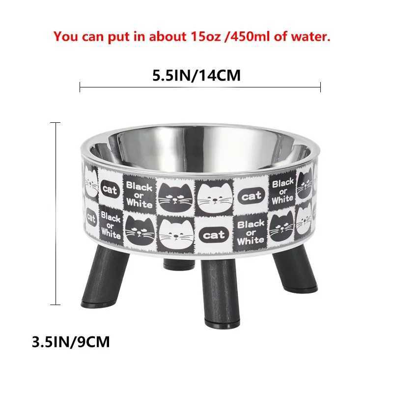Stainless Steel Pet Tall Bowls Removable Design for Cat Puppy Small DogXJ241125