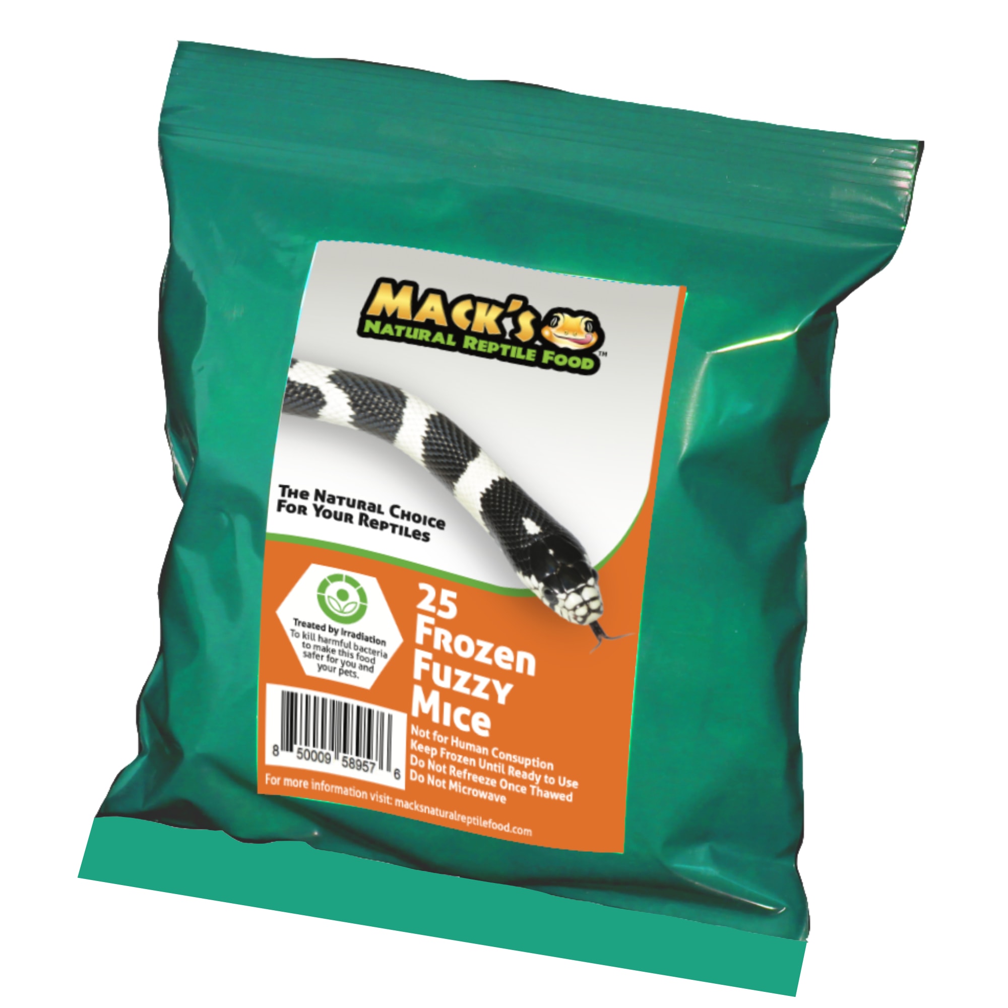 Mack's Natural Reptile Food Frozen Fuzzy Mouse - 25ct