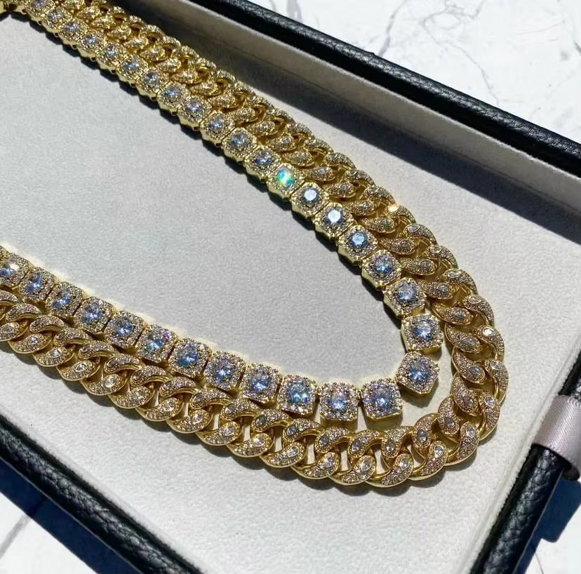 Moissanite necklace New Cross pendant Gold Chain Design for Men: Hip-hop Stay on Trend with Fashion Jewelry