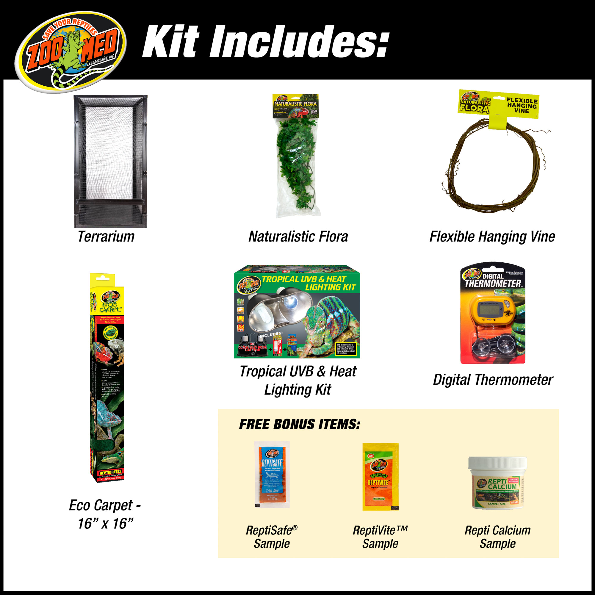 Zoo Med Repti Breeze Chameleon Kit, 16" L X 16" W X 30" H