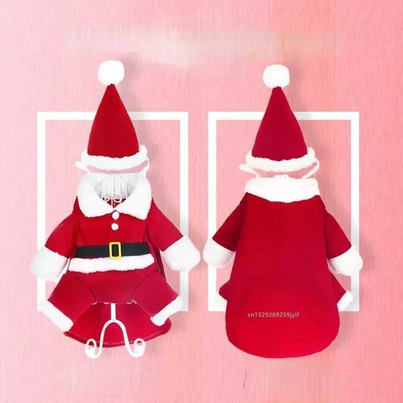 Pet Christmas Clothes Santa Claus Dog Costume Winter Puppy Coat Jacket Suit with Cap Warm Clothing Cosplay For Dogs CatsXJ241125