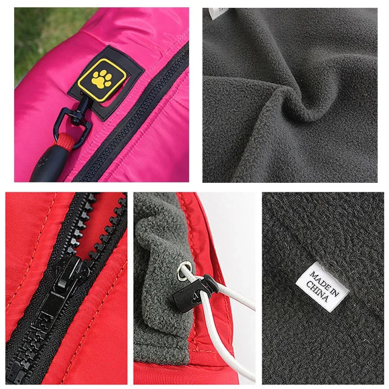 Waterproof Dog Clothes for Large Dogs Winter Warm Big Dog Jackets Padded Fleece Pet Coat Safety Reflective Dog Clothing 241125