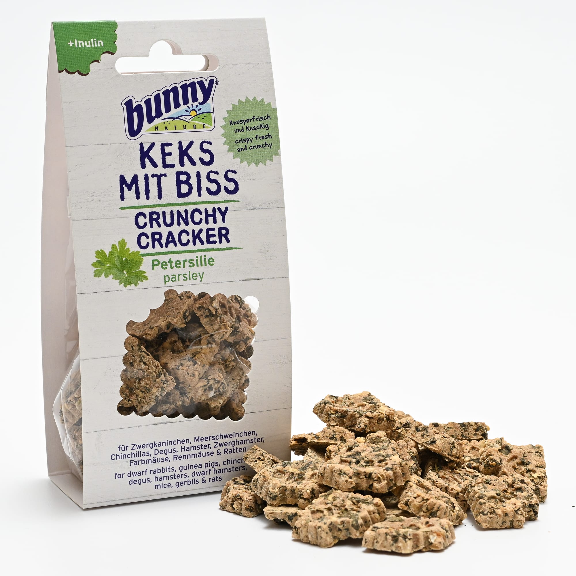 Bunny Nature Crunchy Cracker Parsley Dry Rabbit & Rodent Snack, 50 Gram