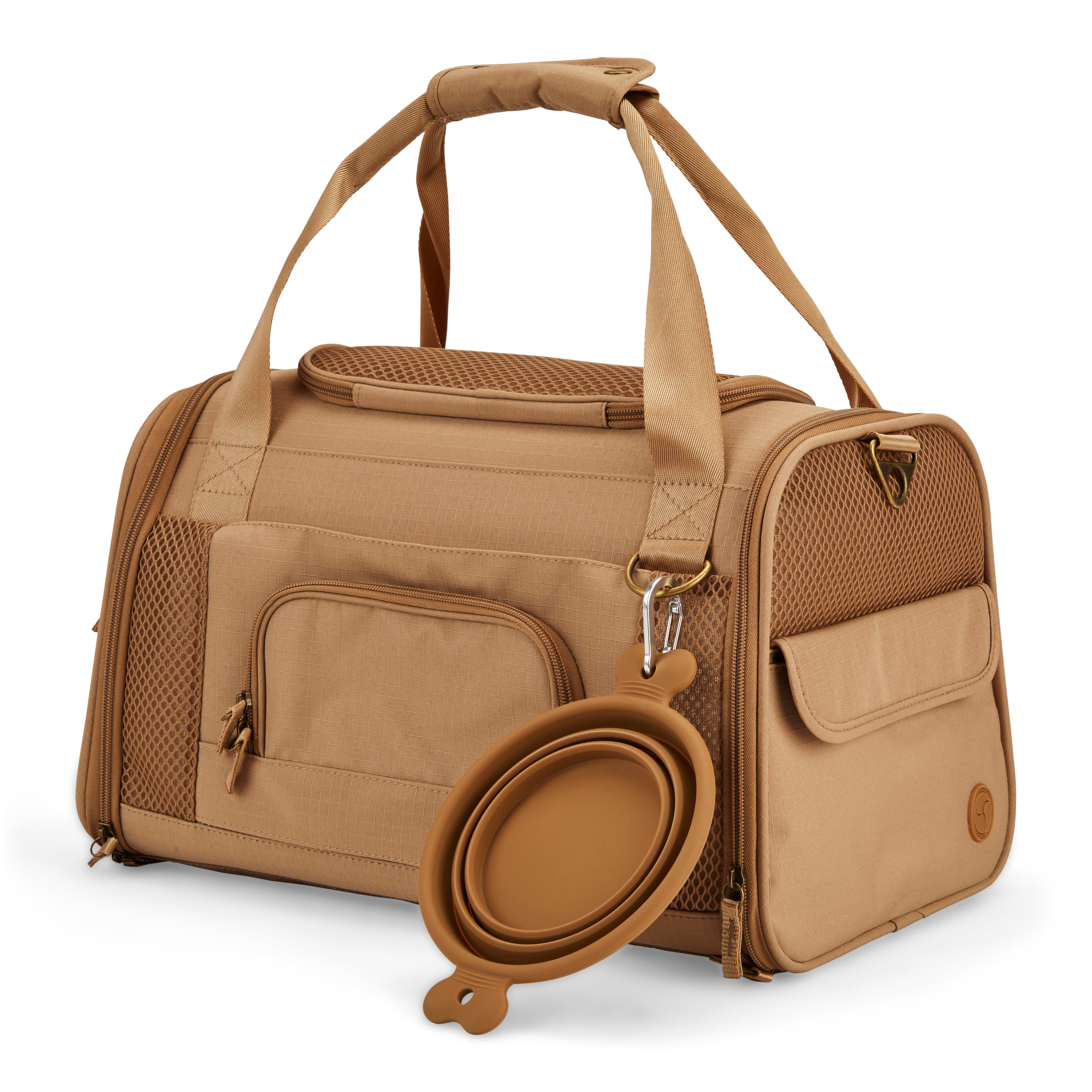 Reddy Tan Fold-Out Pet Carrier, Small