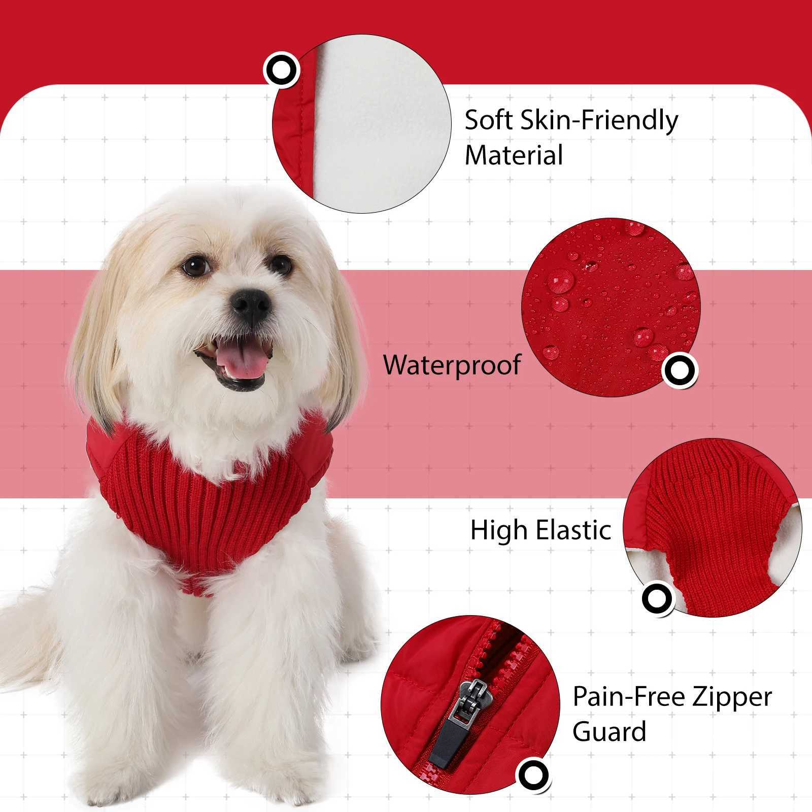 Winter Pet Clothes For Small Dogs Warm Windproof Pet Dog Coat Jacket Padded Clothing for Yorkie Chihuahua Puppy Cat Outfits VestXJ241125