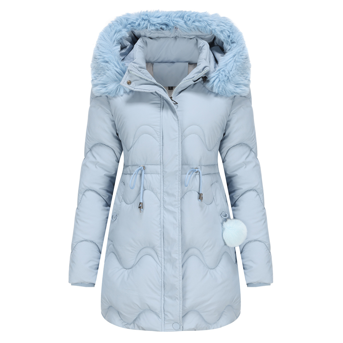 trench coat women designer clothes for women Winter Women's Cotton Clothes Mid Length Warm Jacket for Autumn and Winter Detachable Cap clothes wo