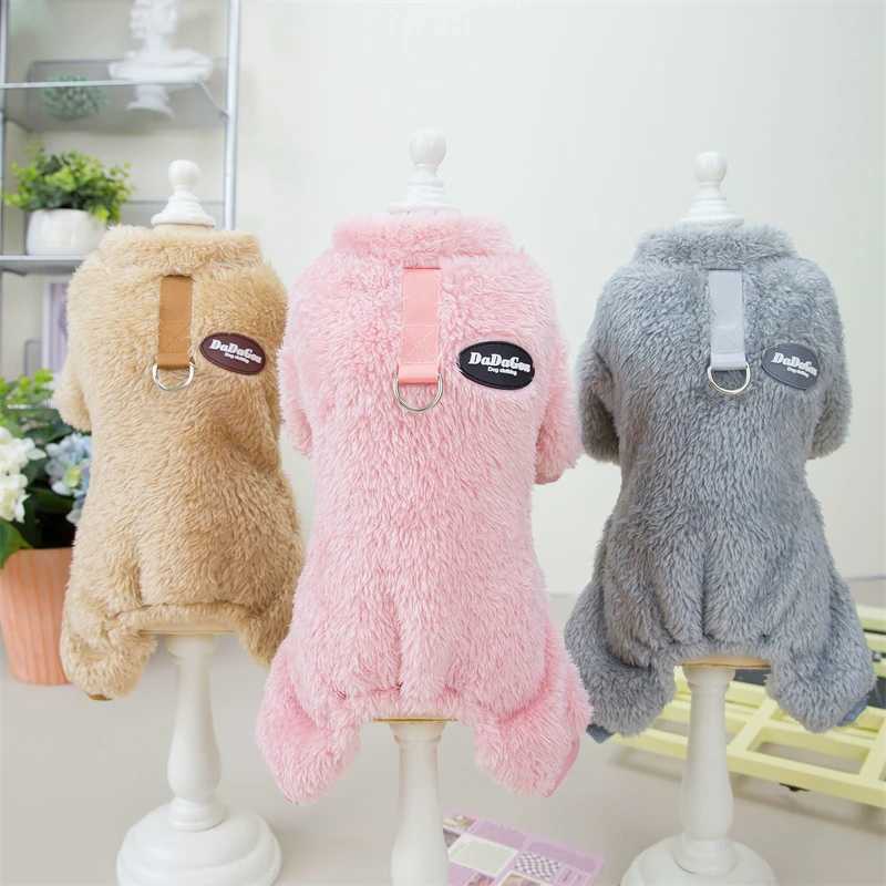 Winter Puppy Jumpsuit Soft Warm Dog Clothes For Small Medium Dogs Pajamas Chihuahua Coat Pug Yorkies Overalls Pet ClothingXJ241125