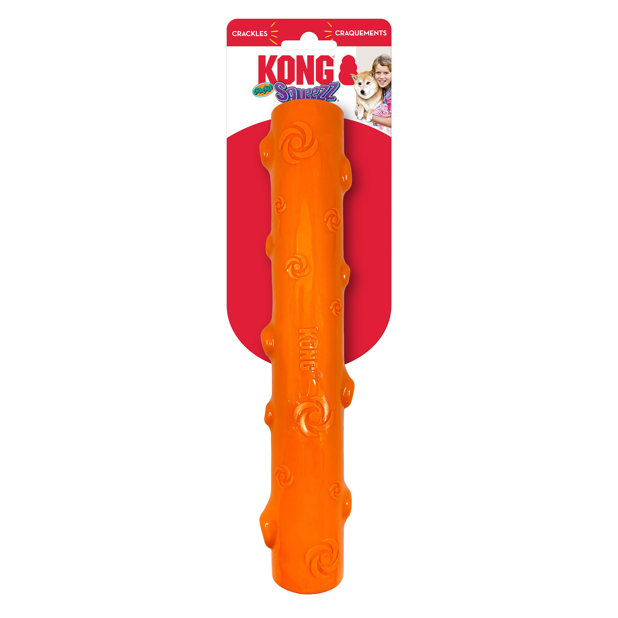 KONG Halloween Squeezz Crackle Stick Assorted Dog Toy, Medium
