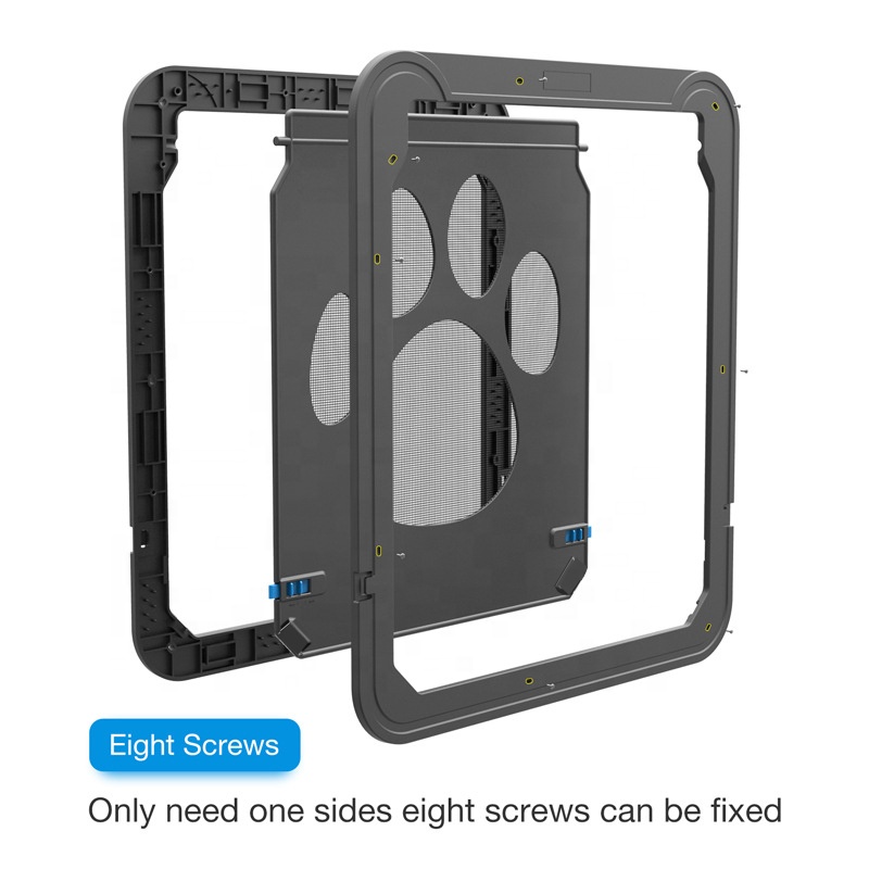 Durable Hot Sale ABS Dog Door Lockable Interior Pet Cat Doors for Screen Door, Doggie Door