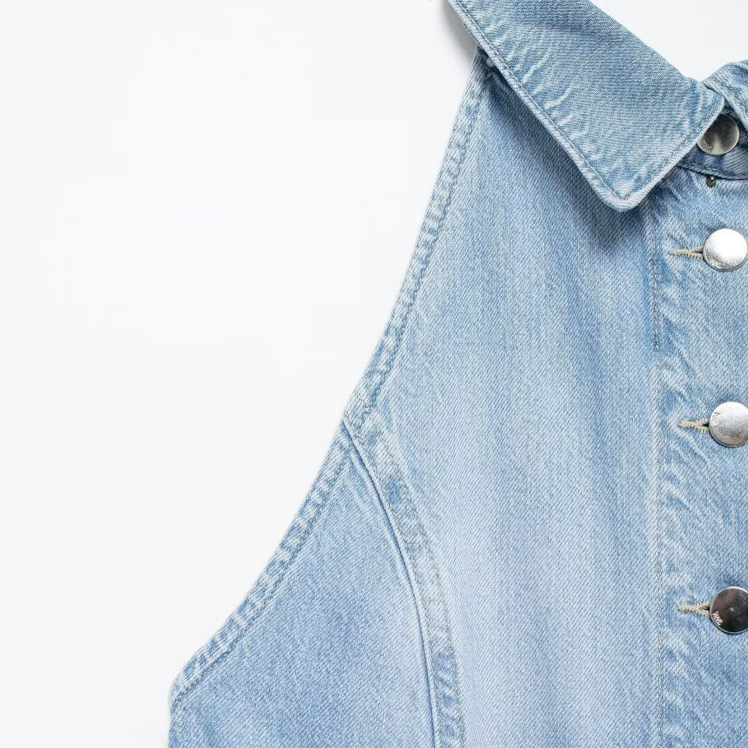 Women's Denim Halter Jumpsuit
