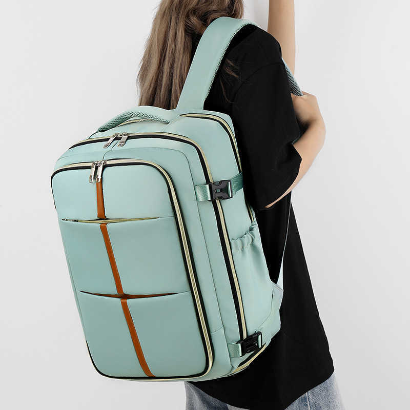 New women's backpack versatile outdoor multi-functional travel luggage men's bag large capacity new solid color backpack 241125