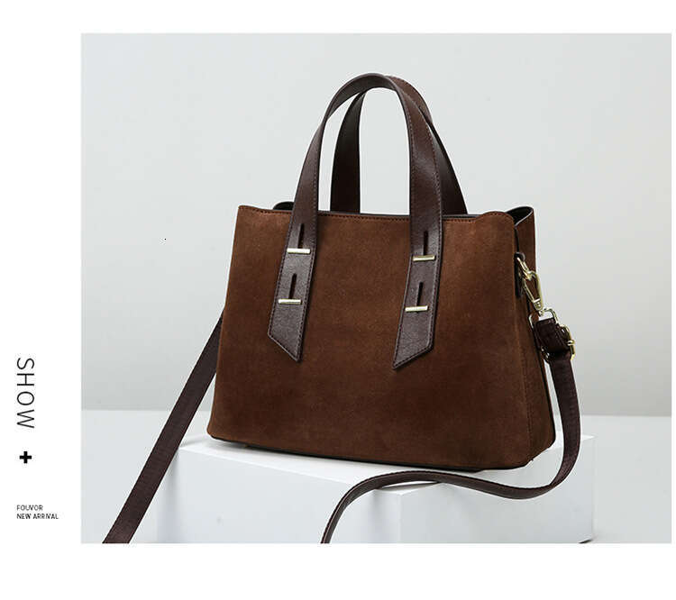 LEMON KOKO Women's Handbag New Matte Leather Shoulder With High-End Feel, Large Capacity Crossbody Bag, Commuting Bag