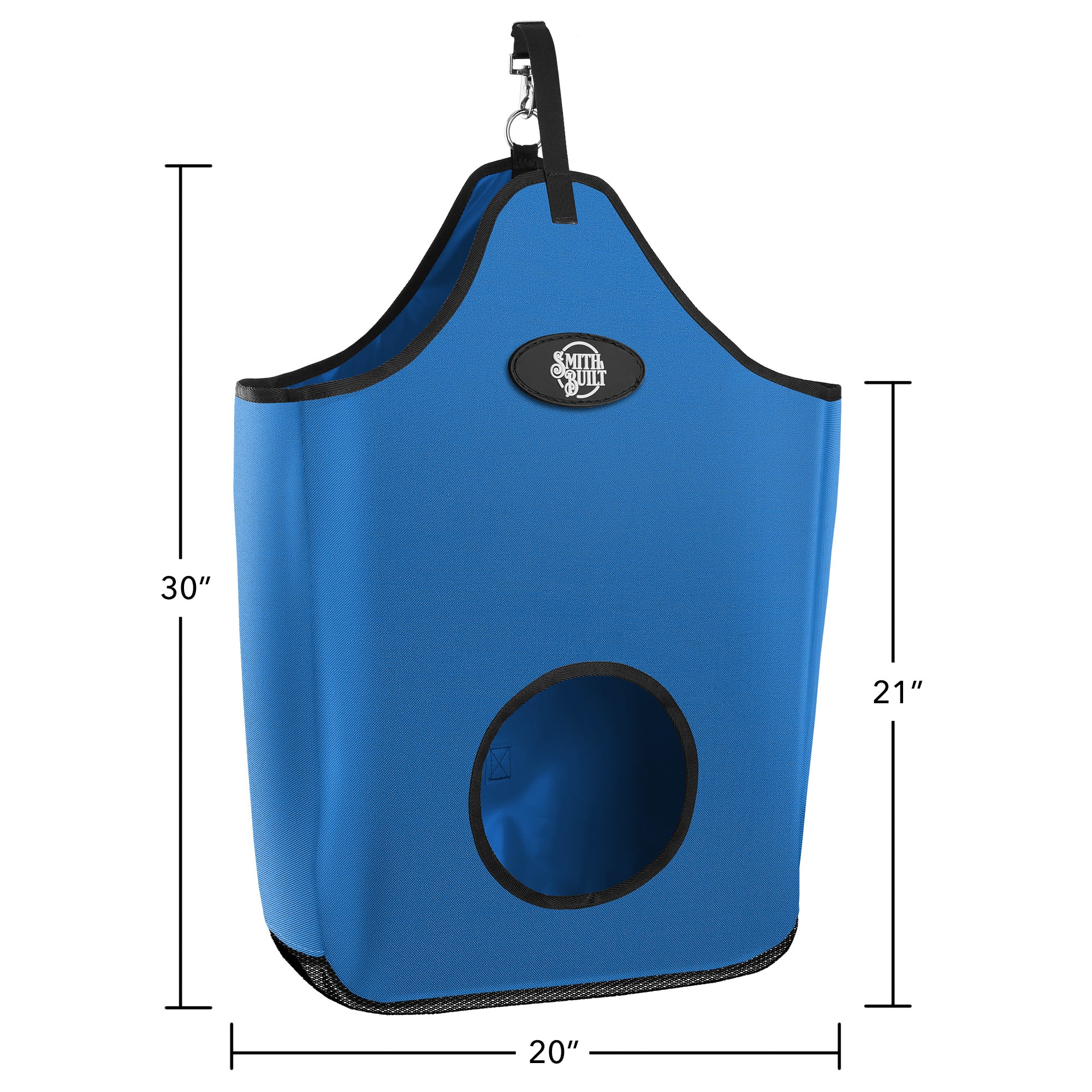 SmithBuilt Blue Horse Feeder Hay Bag Tote, Large