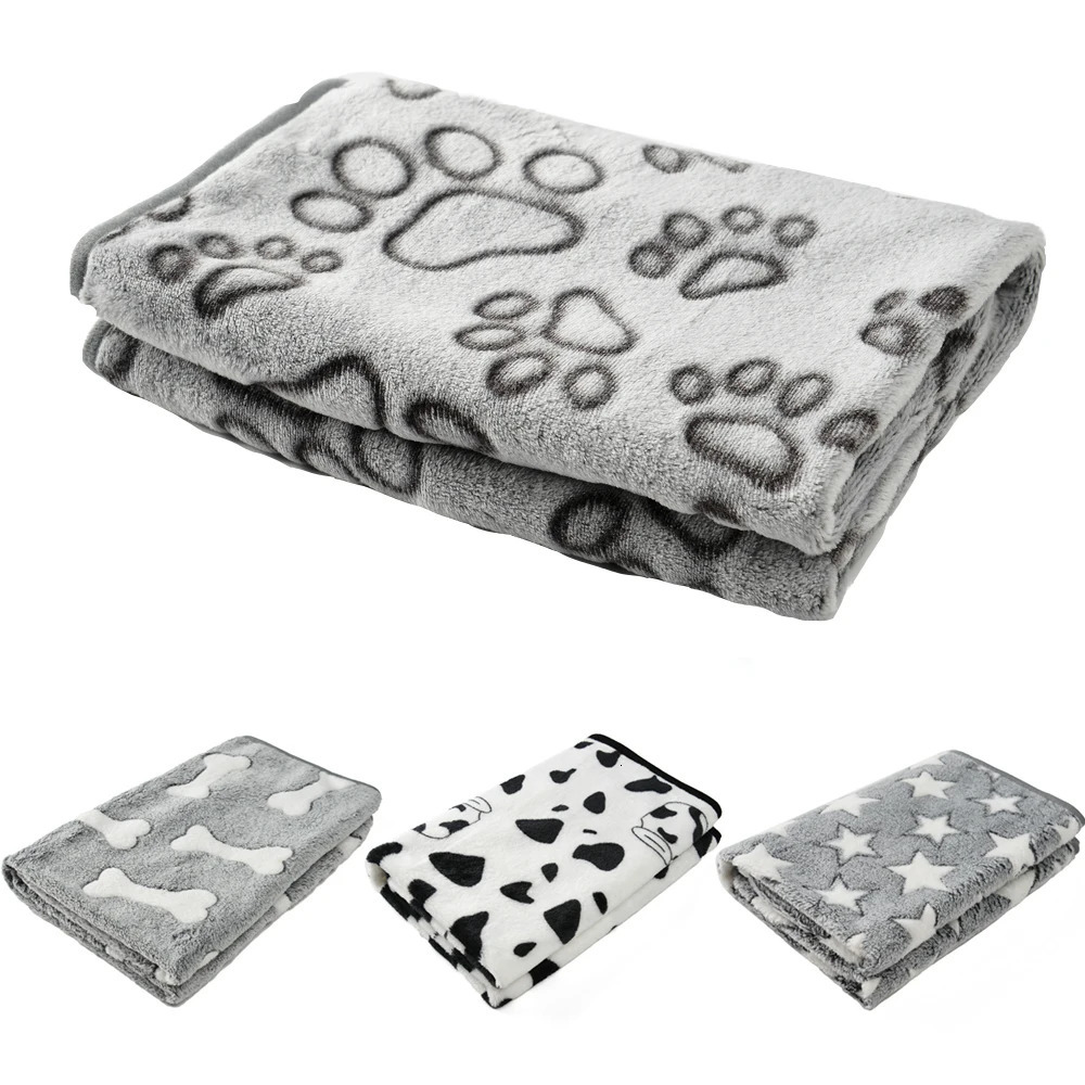 Soft Cozy Dog Bed Mat For Small Large Dogs Bone Star Avocado Print Warm Mattress Pet Cat Sleeping Blanket Puppy Travel Supplies 241125
