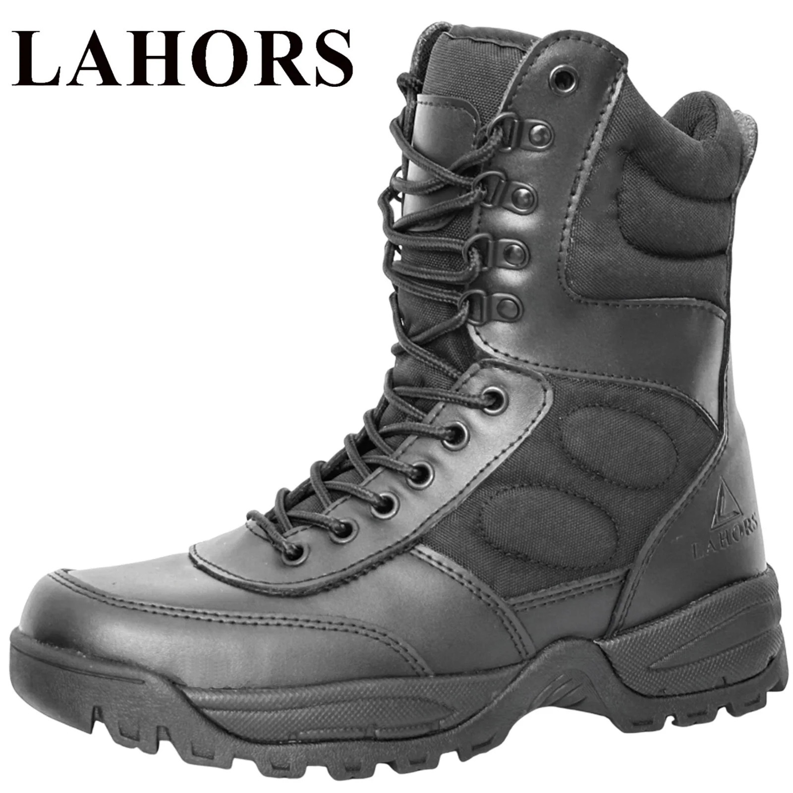 LAHORS Lightweight Cowhide Leather Tactical Boots Mens Boots Desert Combat Boots Outdoor Hiking Boots Ankle Shoes Men 241125