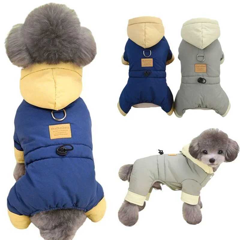 Dog Winter Thicken Coat Warm with D Ring Pet Jumpsuits Puppy Jacket for Small Medium Dogs Overalls Chihuahua Bulldog CostumesXJ241125
