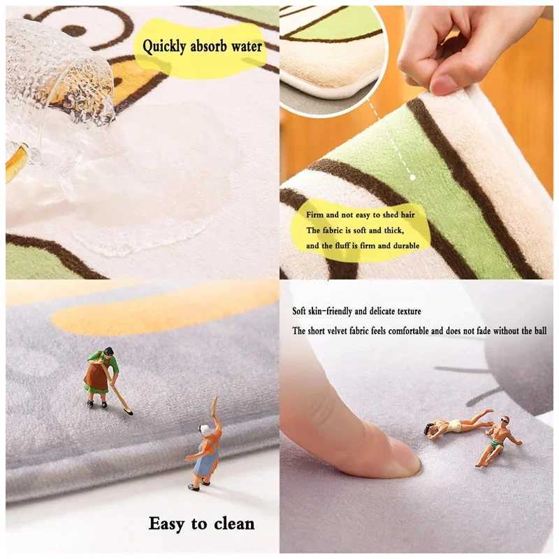 Carpet Bedroom Carpet A-Polos Hallway Bathroom Mat Washable Non slip Kitchen Carpet Access Control Home Decor T240829