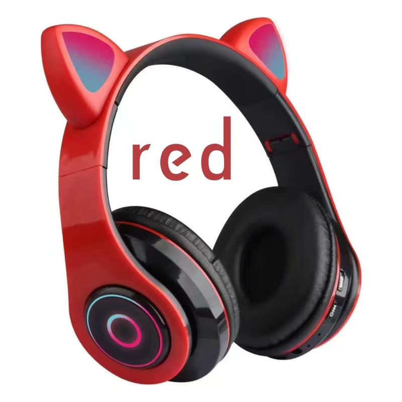 Cat Ear Headworn Bluetooth 5.0 Wireless Headphones, Subwoofer Earphones, Sports Games, Mobile Phones, Computers, Universal High Sound Headphones