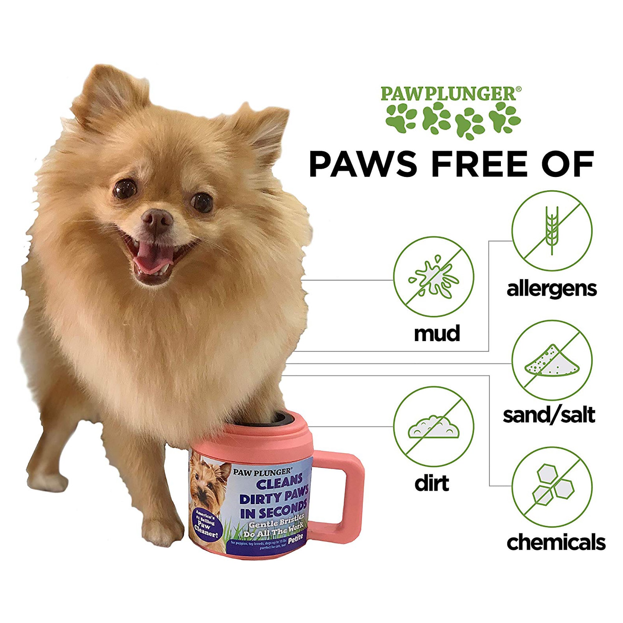 Pet Product Innovations Pink Petite Paw Plunger for Dogs, Small