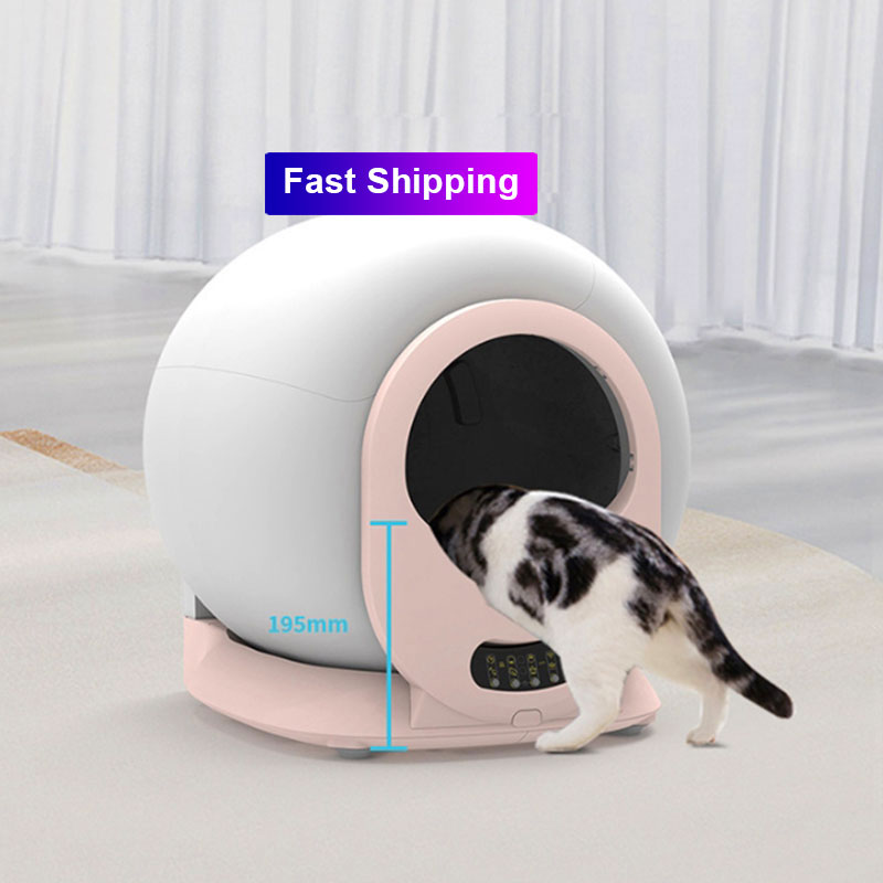 2024 New best selling High side large space self cleaning stainless steel smart cat toilet automatic electric cat litter box