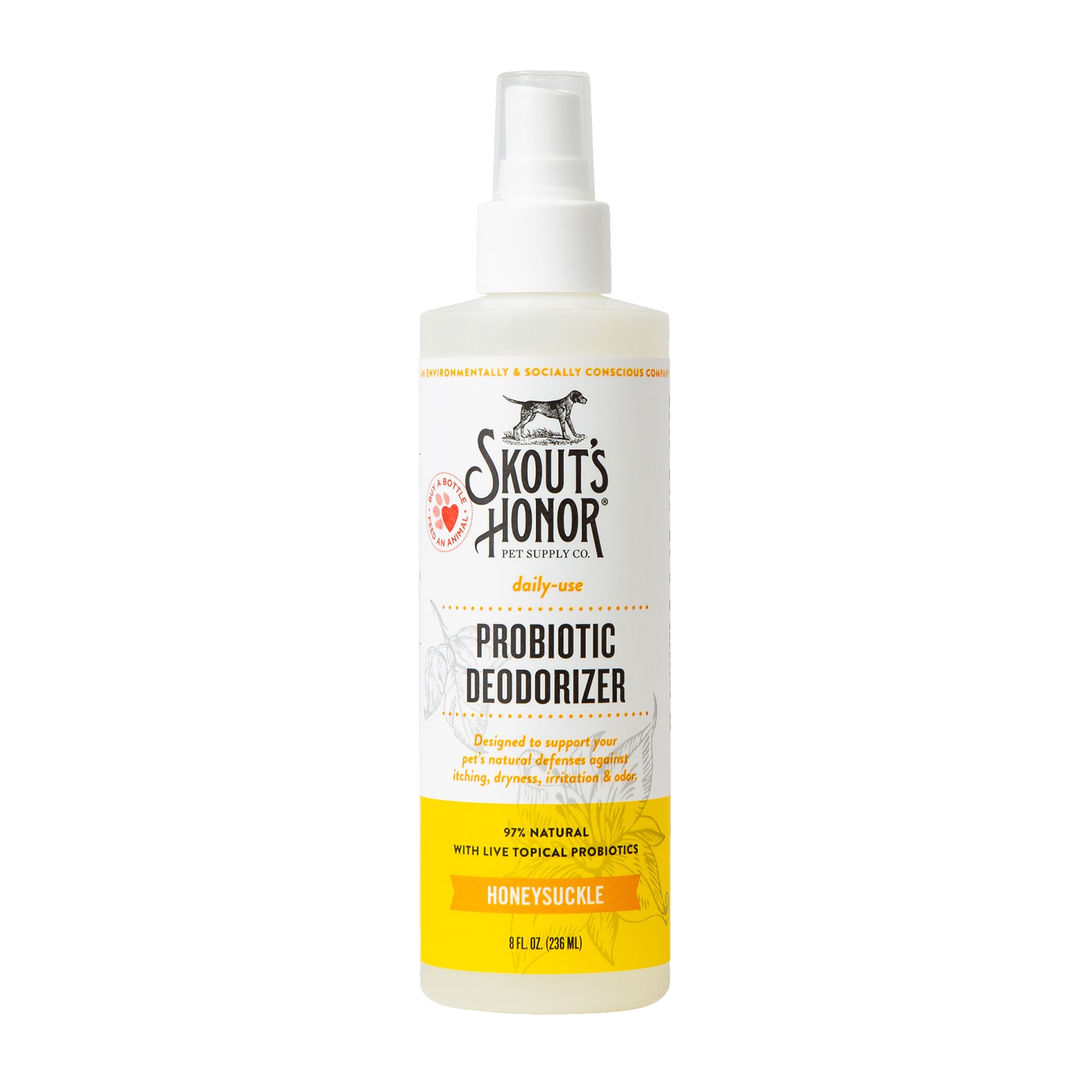 Skout's Honor Probiotic Daily Use Deodorizer Honeysuckle for Dogs, 8 fl. oz.