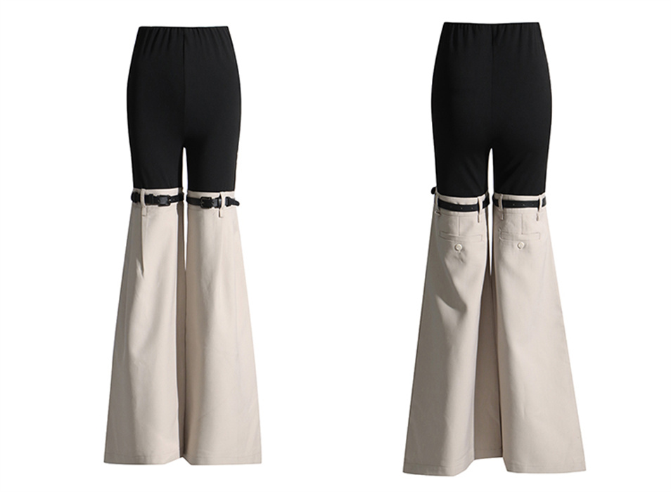 Jeans Womens Designer Trouser Legs Open Fork Tight American Retro Denim Trousers Slimming Jean Pants Wide Leg Flared Stretch Women Co
