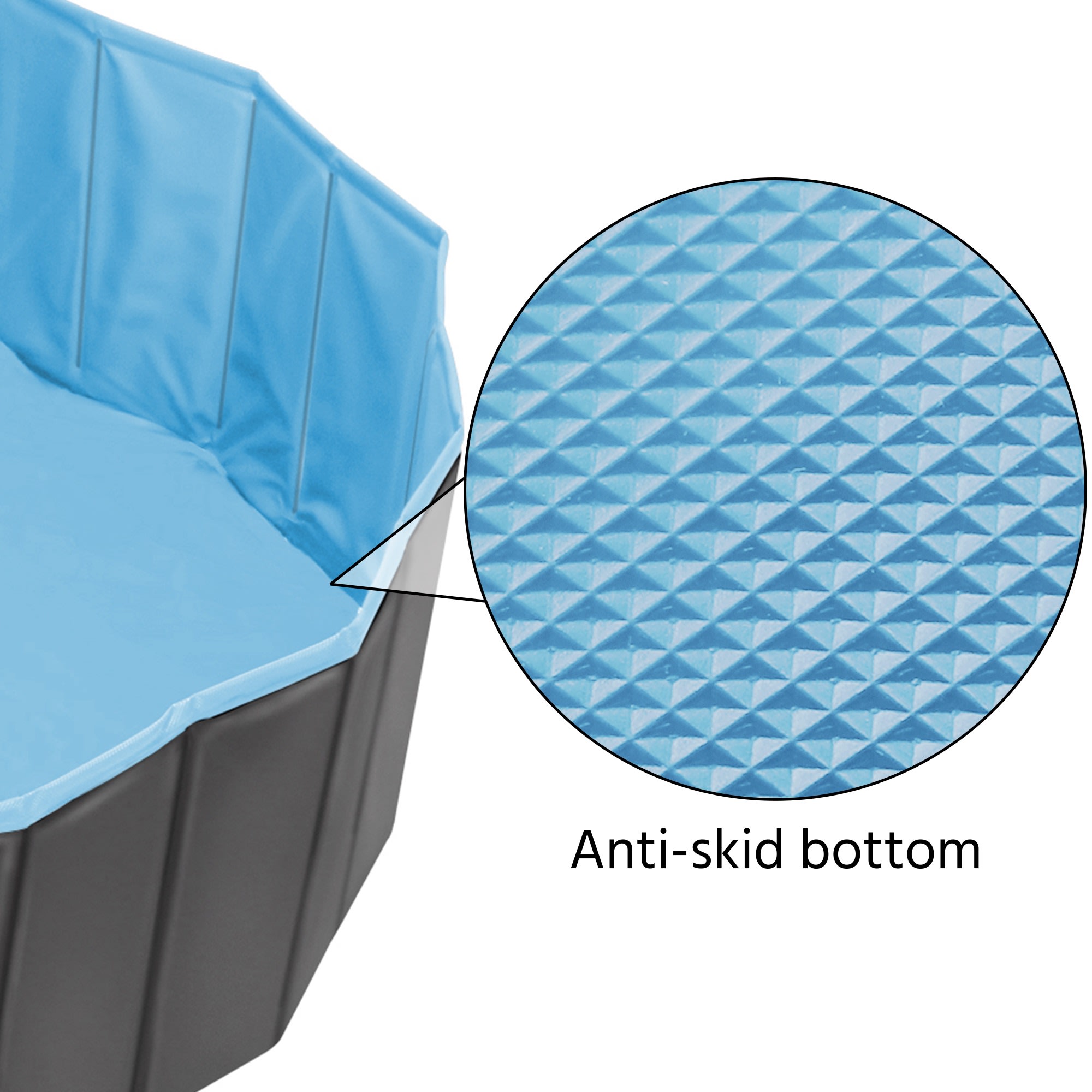 Topeakmart Black Foldable Swimming Pool for Dogs, X-Large