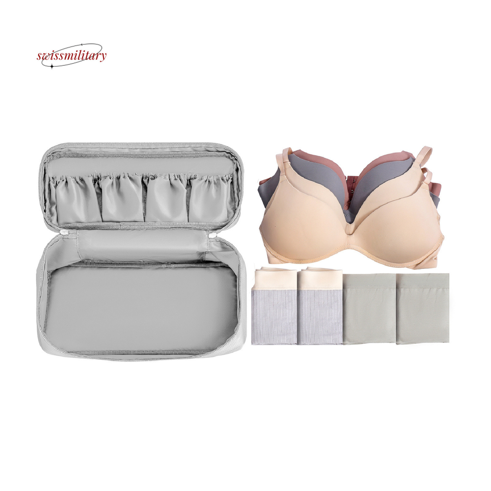 2024 Large capacity underwear for travel, portable, waterproof, hand-held bra, organizing business underwear, socks storage bag #12swissmilitary