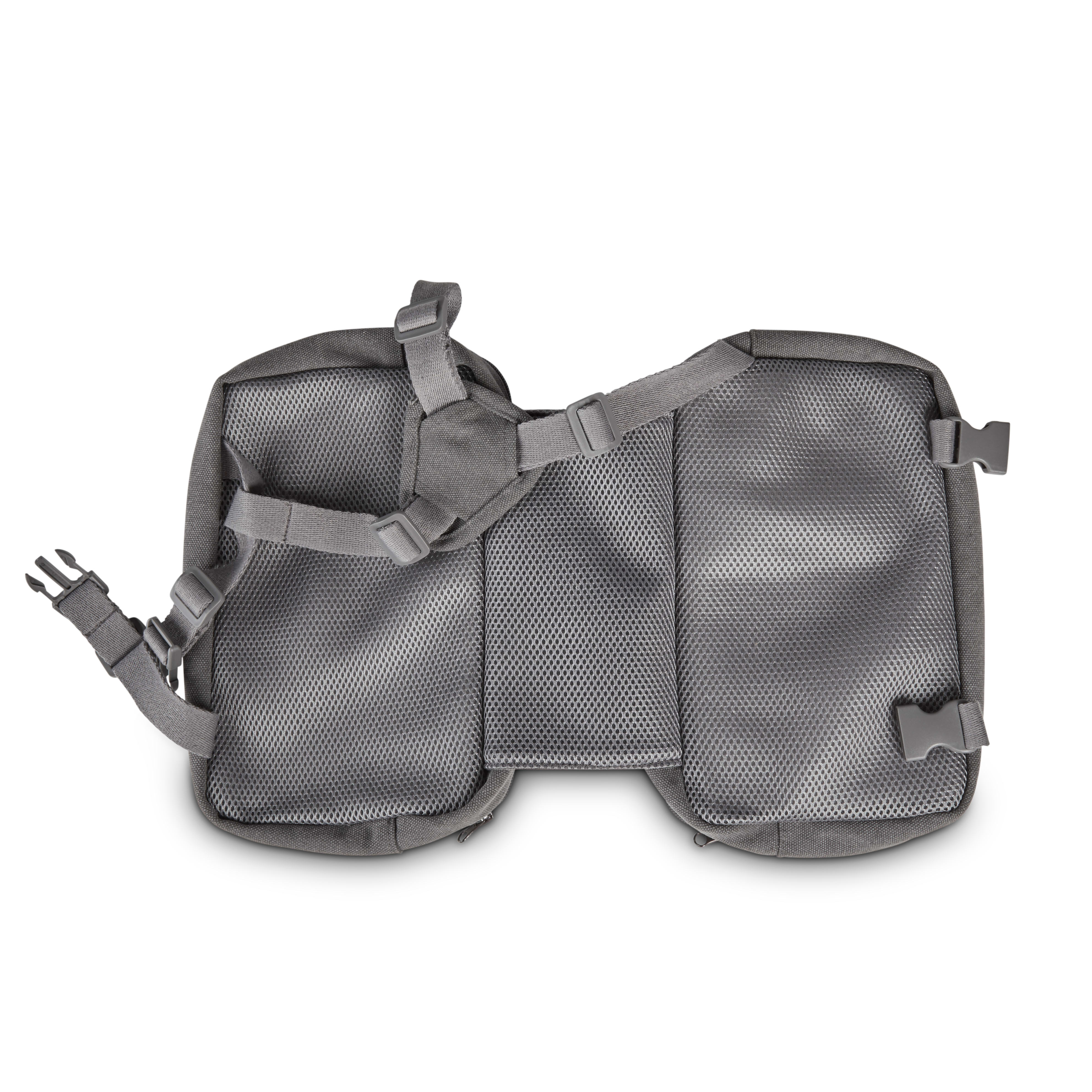 Reddy Grey Washed Canvas Dog Saddle Bag, Medium