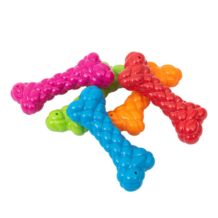 Wholesale Vocal Flat Bone Dog Toys Gnawing Teeth Grinding Bite Resistant Interactive Pet Toys