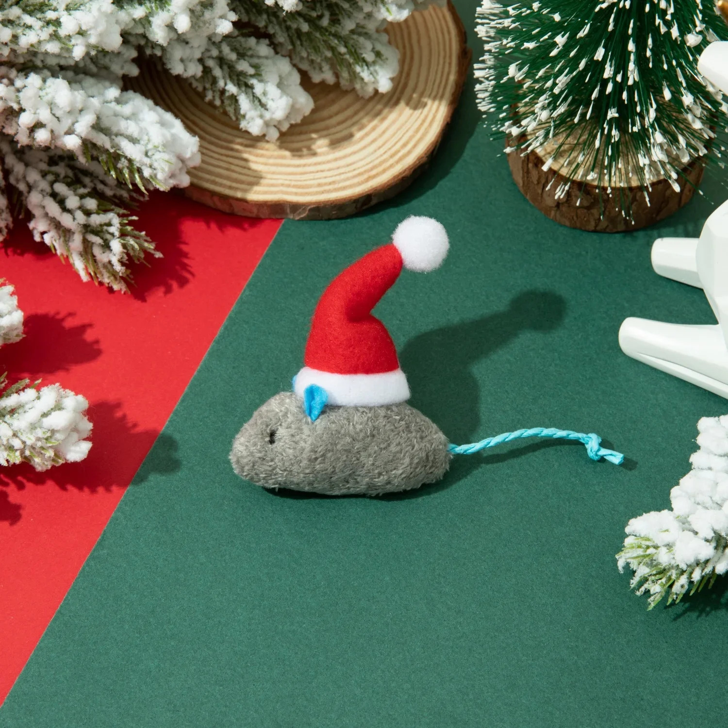 Christmas Pet Supplies Cat Mint Small Mice with Cat Grass Cats To Relieve Boredom Interactive Fun Playing with Pet Toys 241125