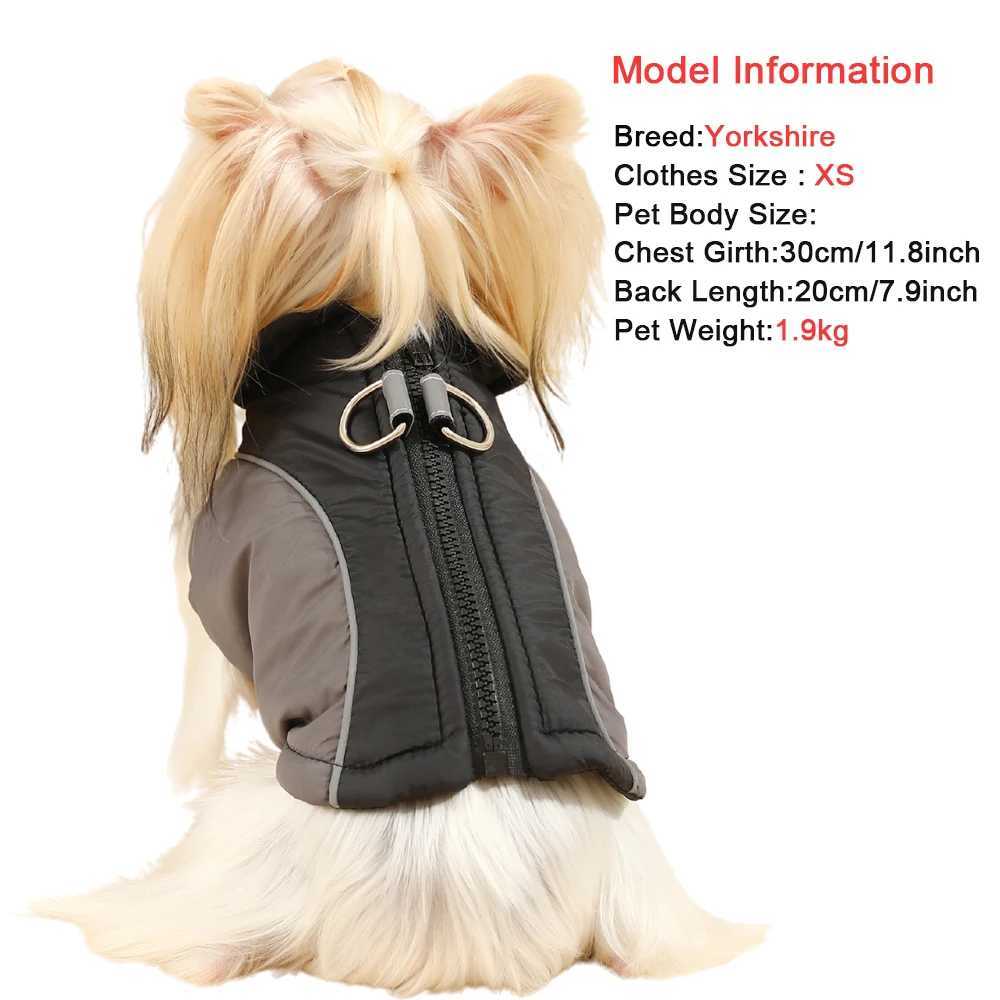 Winter Dog Clothes For Small Medium Dogs Soft Reflective Puppy Jacket Coat Cat Vest With Zipper Outdoor Windproof Pet OutfitsXJ241125