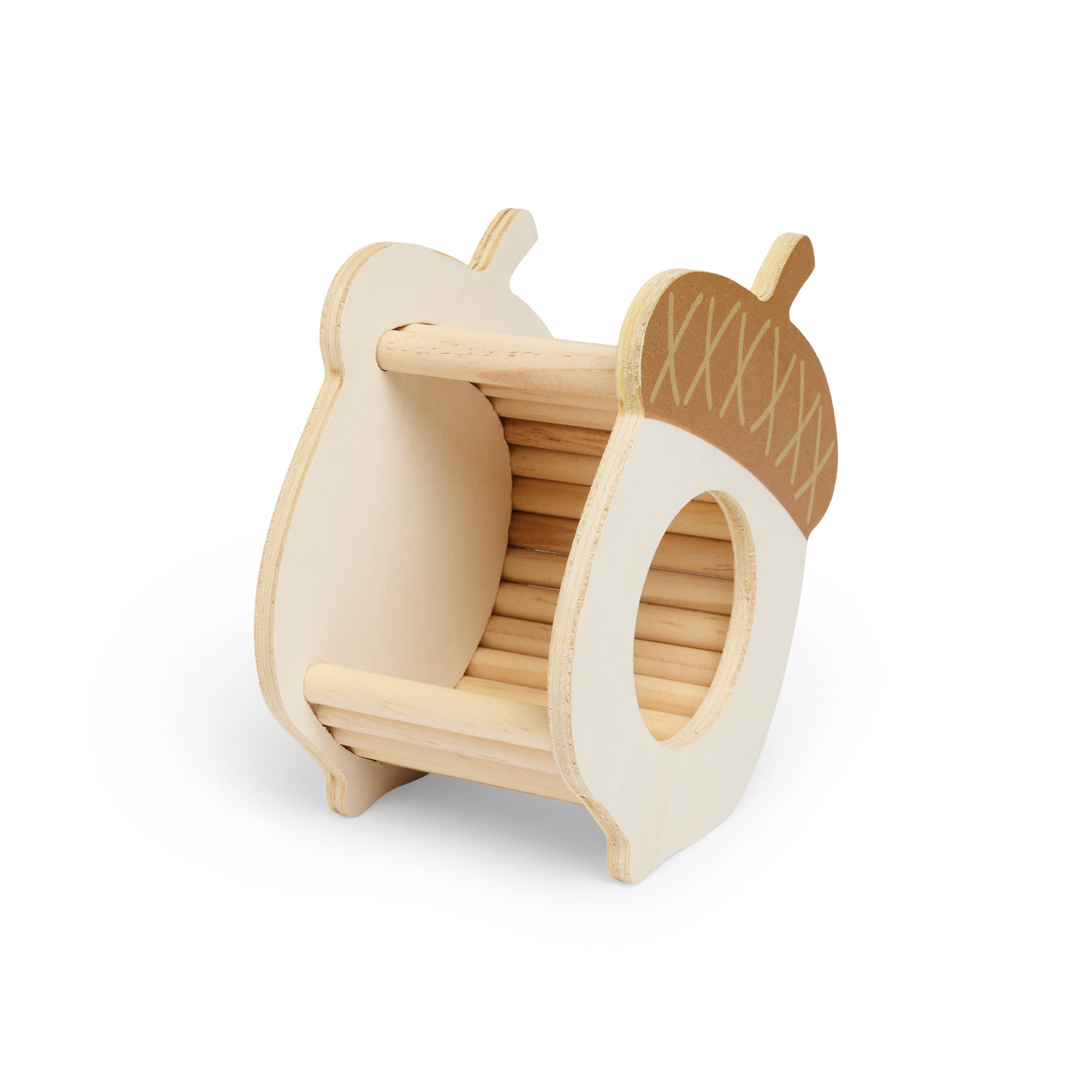 EveryYay Acorn Wooden Hideaway for Small Animals, Small
