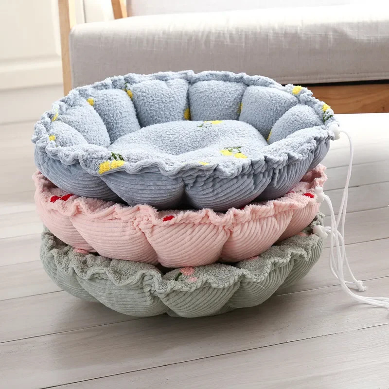 Adjustable Dog Bed Winter Warming Dog Beds Mats with Nonslip Bottom Dog House Bed for Large Small Dogs House Cushion for Dogs 241125
