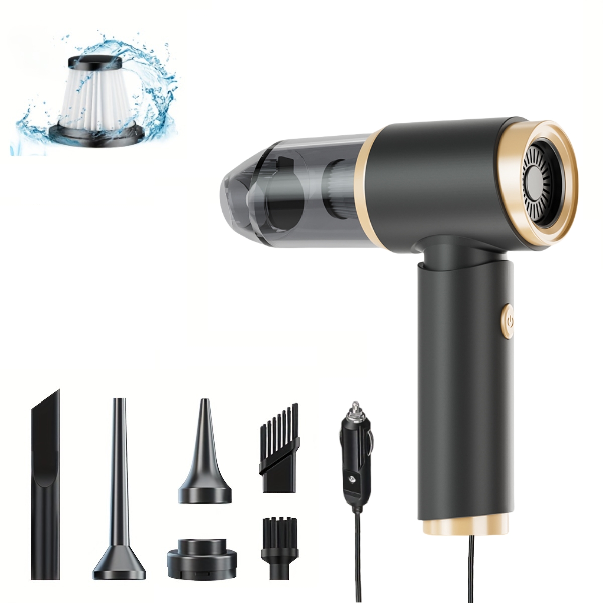 Car Vacuum Cleaner with High Suction Power - Portable Auto Cleaning Tool