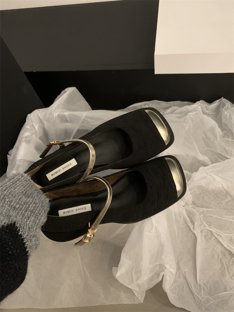 Mary Jane French style small fragrant high heels, 2024 autumn and winter new high-end evening style single shoes, fashionable small leather shoes