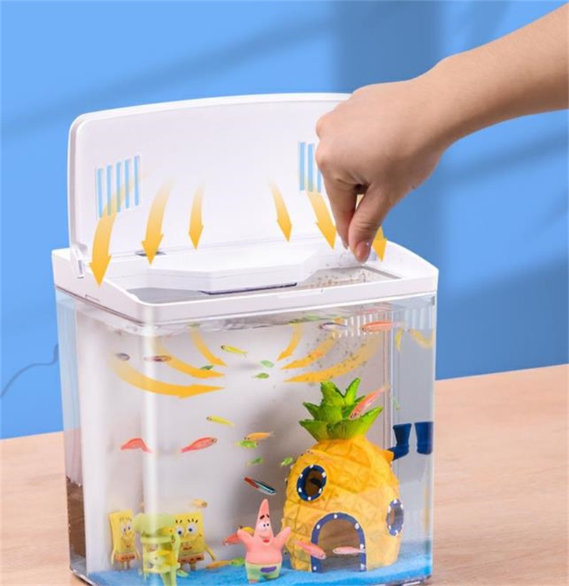 Zaohetian Betty's small fish tank with lights Acrylic Aquarium ABS fish tank