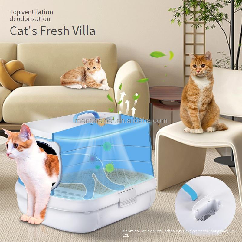 New Pet Supplies Cat litter box toilet large opening large space with leaking litter pedal designed for large cats available