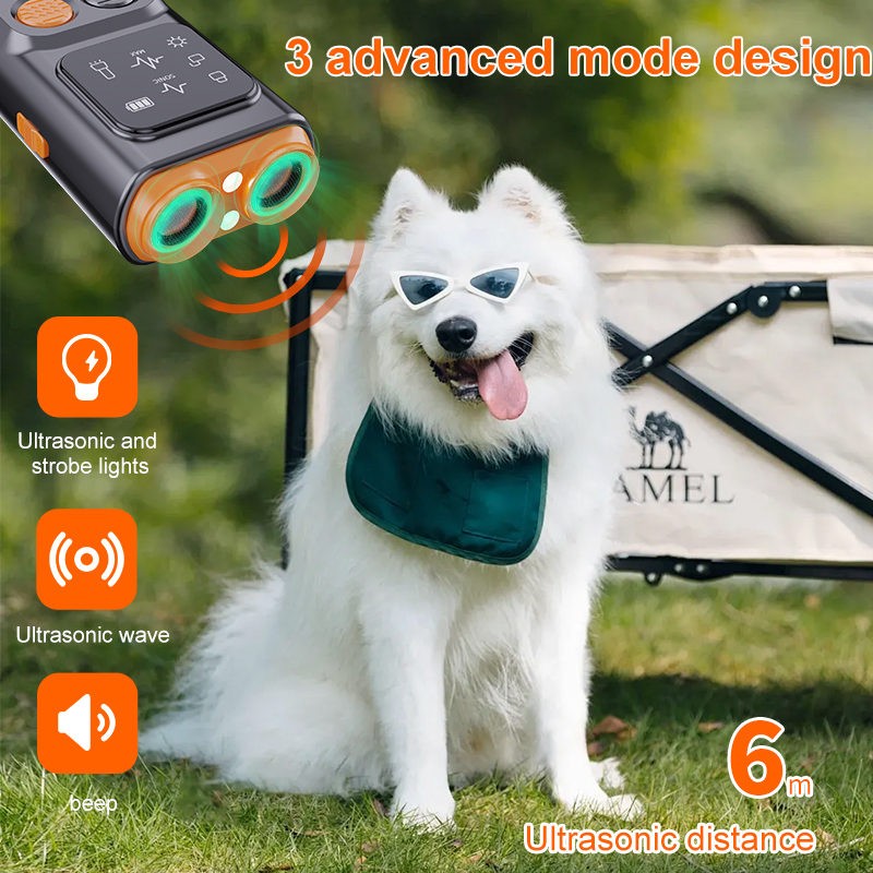 Rechargeable Dog Bark Deterrent Outdoor Sonic Repellent Anti Barking Control Ultrasonic Dog Training Device