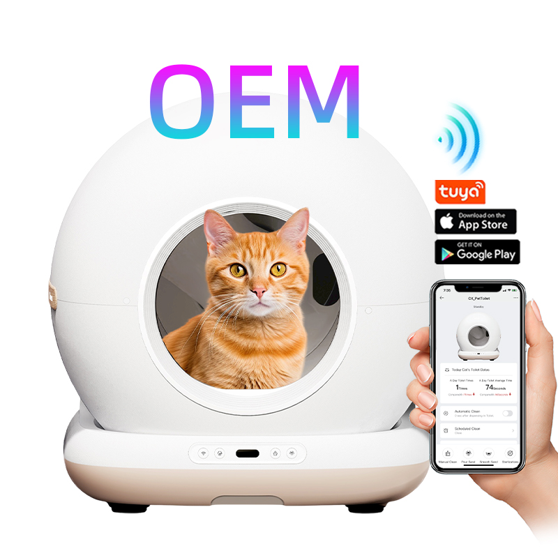 OEM Automatic Cat Litter Box Smart App Control Self Cleaning Litter Boxes Cat Sandbox Electronic Pet Toilet Cat Supplies