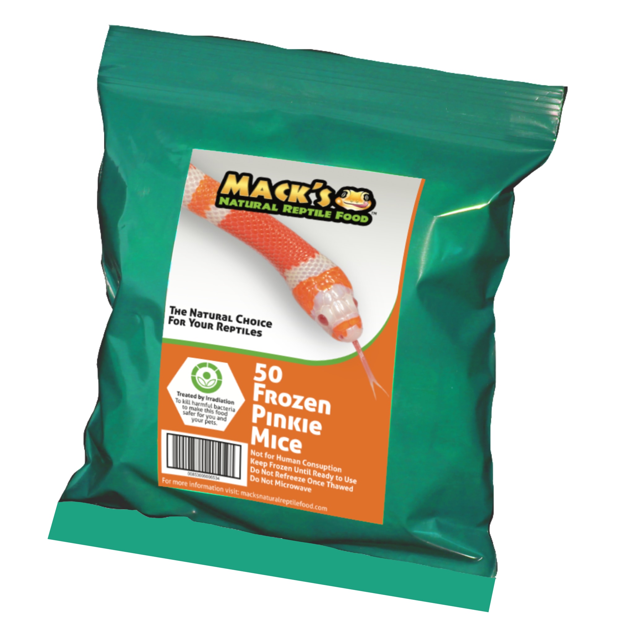 Mack's Natural Reptile Food Frozen Pinkie Mouse - 50ct