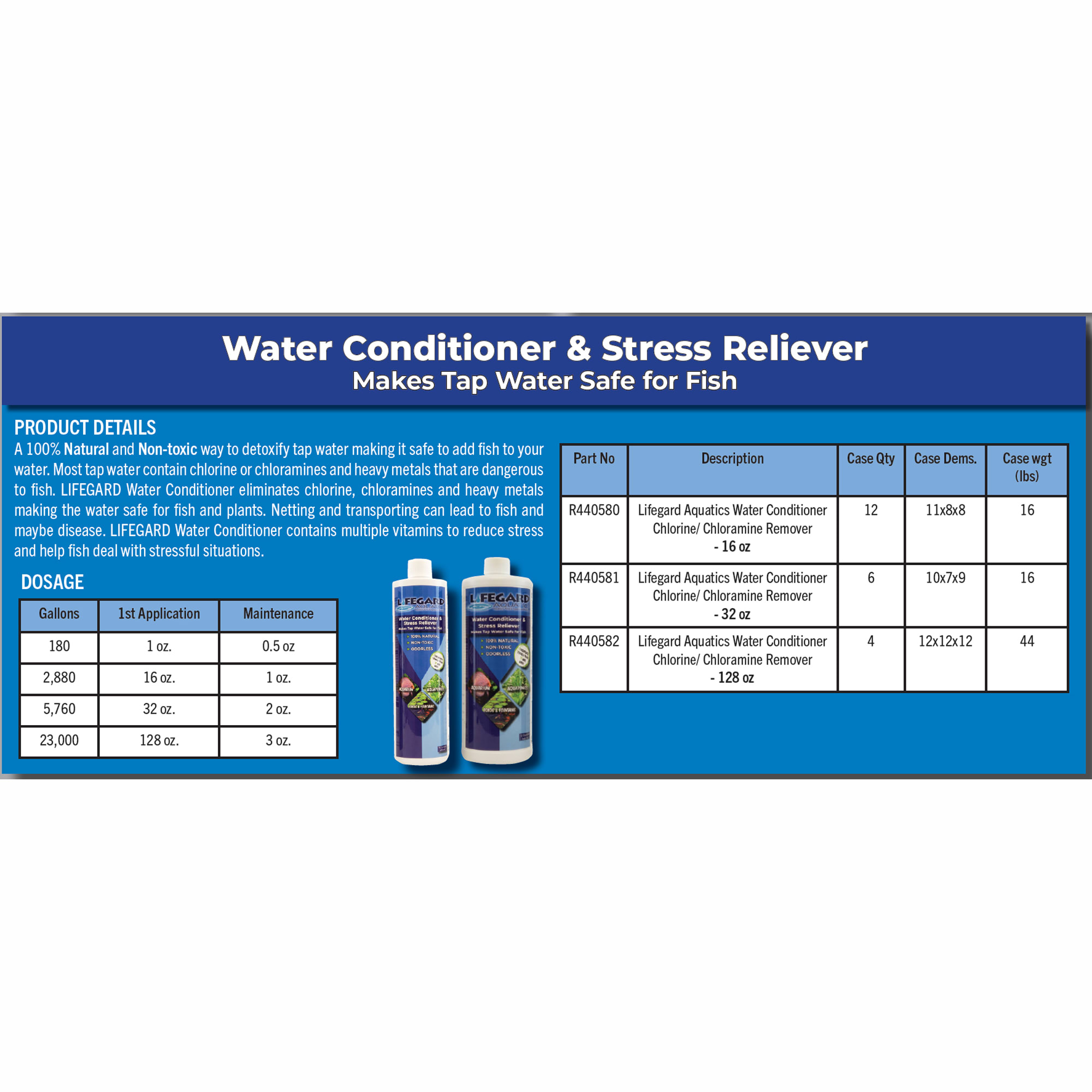 Lifegard Aquatics Water Conditioner and Stress Reliever, 32 fl. oz.